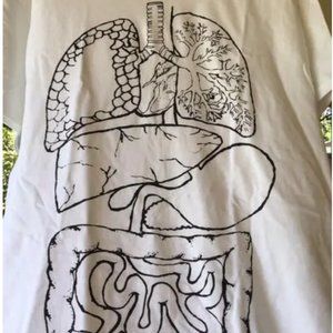 NEW T Shirt biology Size Medium internal organs
